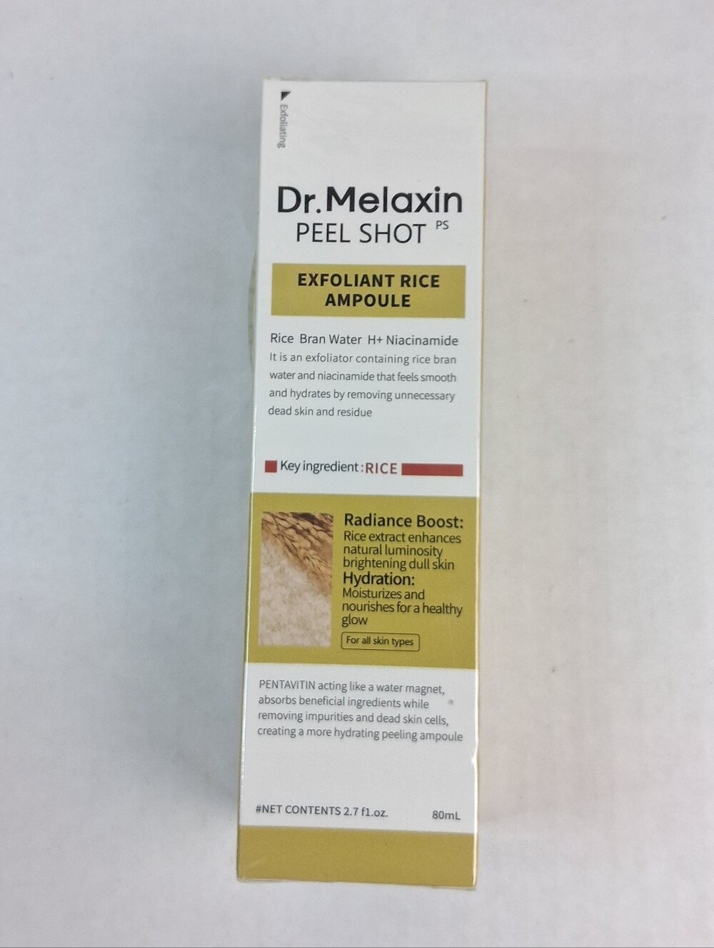 Dr. Melaxin Peel Shot Exfoliating White Rice Ampoule
